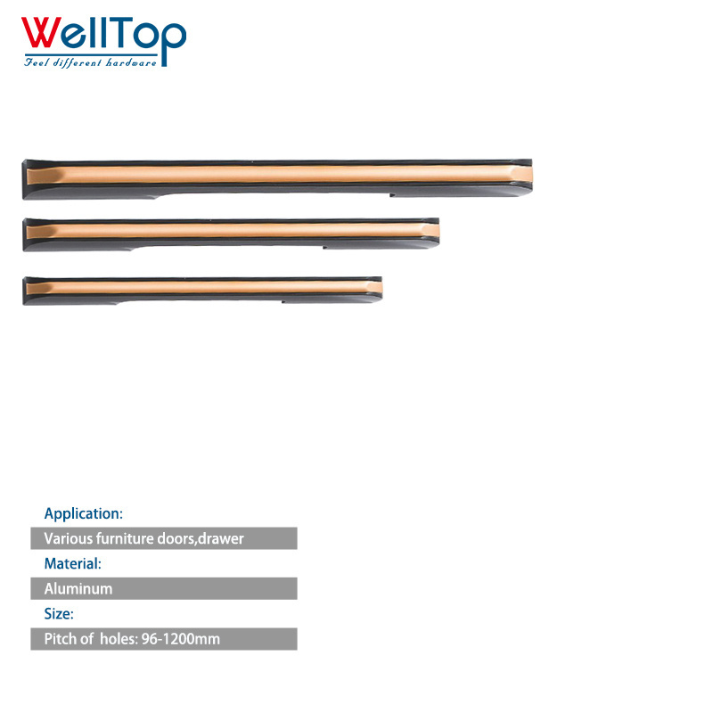 A-10  WELLTOP Hot Sale Manufacturer Low Price Aluminum Handles Cabinet for Kitchen