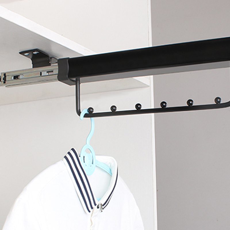 Clothes Hanger Wardrobe Hanging poles Telescopic Top-mounted rail Hanger Hardware Accessories Rod Wardrobe Hanging Rod VT-10.019