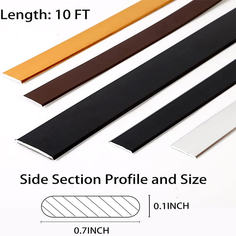 Flexible Molding Trim Self Adhesive, Metallic Wall Molding Trim, Decorative Trim for Sofa/Mirror/Furniture/Door/Wardrobe 17.002