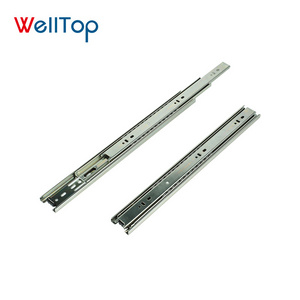 Welltop hardware cheap 45mm 3-fold full extension table drawer slides with ball bearing VT-15.005