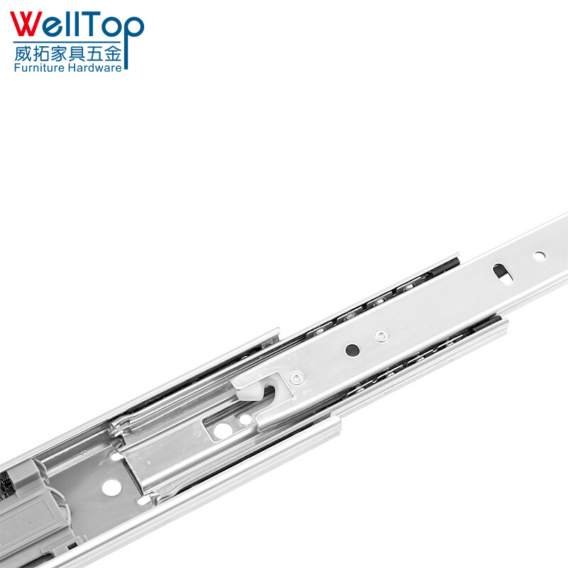 High Quality Push Opening Drawer Slide Rail Soft Closing Slide VT-15.008 Heavy Load 45mm