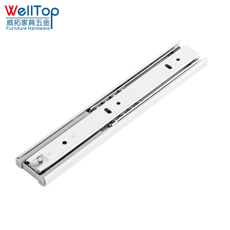 High Quality Push Opening Drawer Slide Rail Soft Closing Slide VT-15.008 Heavy Load 45mm