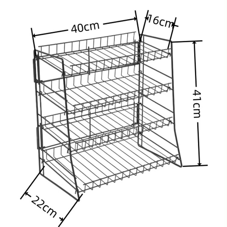 Kitchen Storage Rack Creative Fruit and Vegetable Detachable Storage Basket Iron Mesh Oil, Sauce, Salt Seasoning Storage Shelf