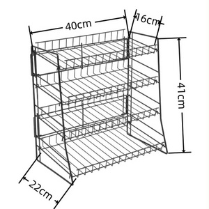 Kitchen Storage Rack Creative Fruit and Vegetable Detachable Storage Basket Iron Mesh Oil, Sauce, Salt Seasoning Storage Shelf