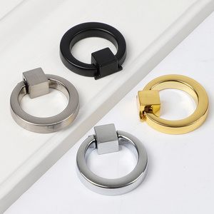 Modern simple sling ring single hole handle Pendant silver drawer pull ring small round handle VT-5131