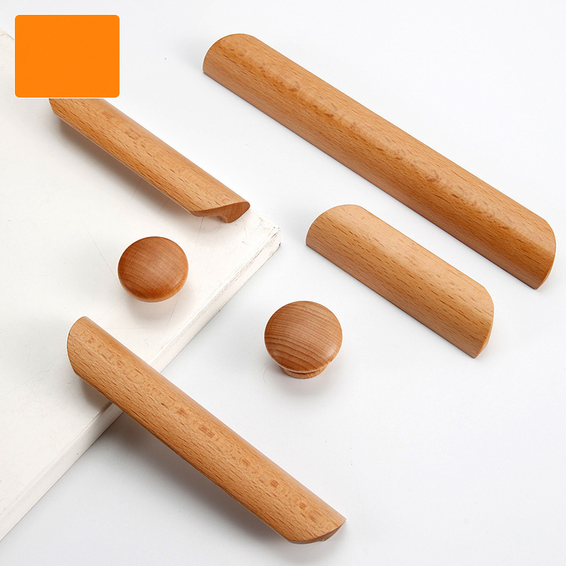 Light Luxury Wooden Furniture Cabinet Wardrobe Pull Handle Furniture Wooden Handle Knob VT-01.244 Modern Woodendoor Handle 96mm