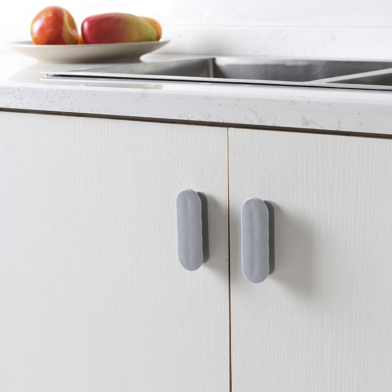 Hight Quality Modern Punch-Free Strong Paste Furniture Bow Handle Furniture Cabinet Pull Conceal Handles VT-01.227