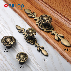 Furniture Kitchen Vintage Handle Pulls Iron Cast Antique Style Classic Cabinet Door Brass Pull Handles Knob VT-01.157