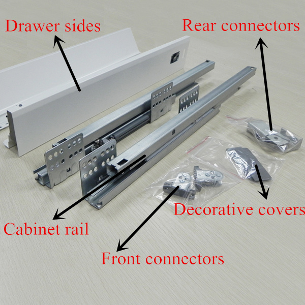 Metal Box Drawer Slide Easy Install Double Wall Drawer Slide For File Cabinet