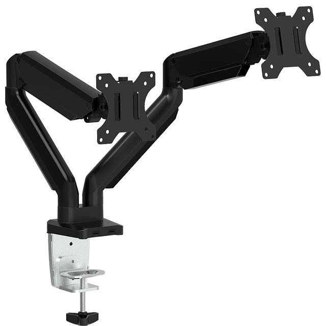 Top quality monitor swing arm Gas Spring Dual monitor stand mount,