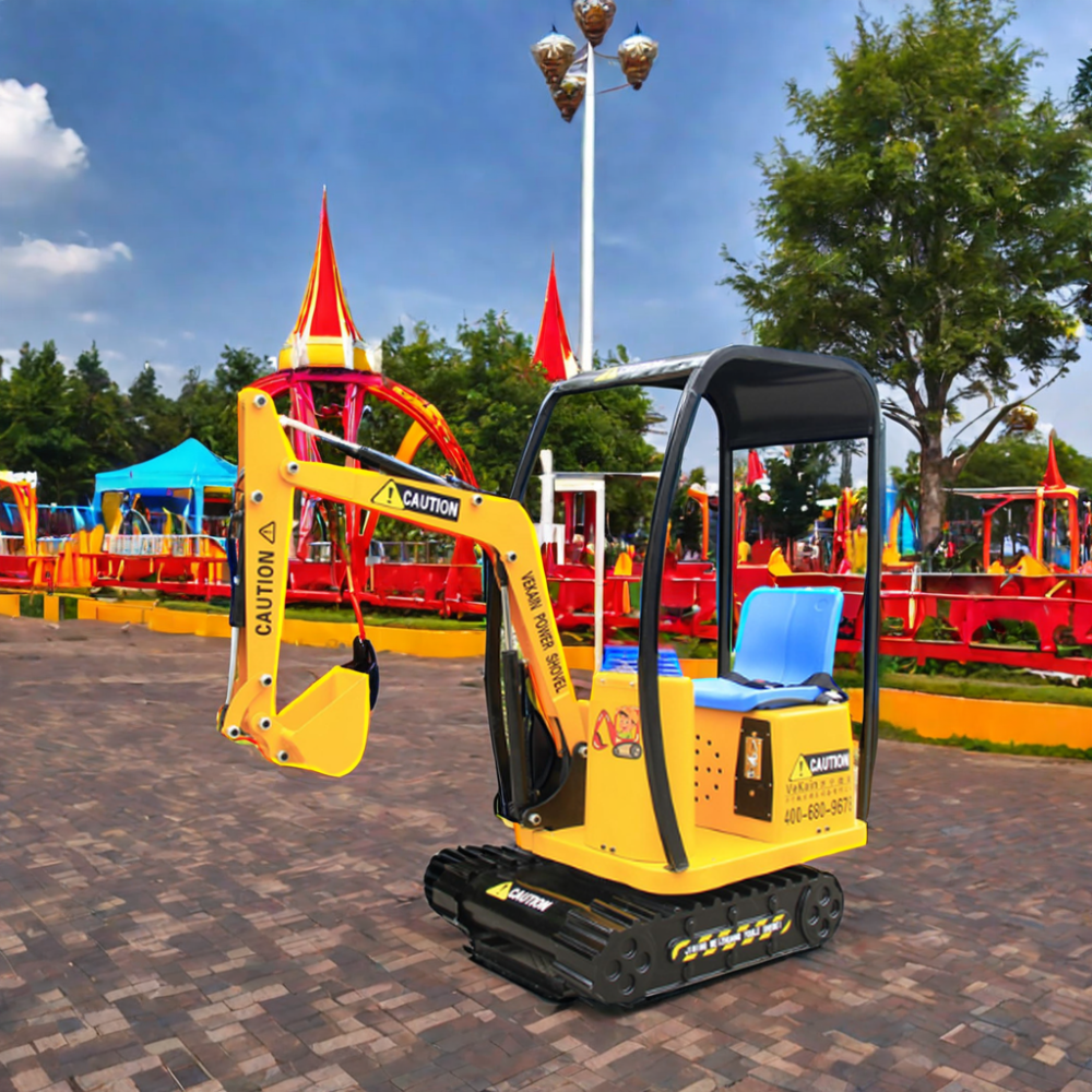 360 Rolling Car Excavator Toy for Kids Electric Trampoline Park Attraction Ride