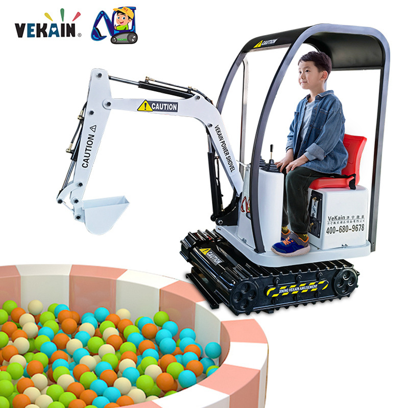 Coin Operated Kiddie Rides Excavator Toys Electric Children Crane Tower Ride For Sale