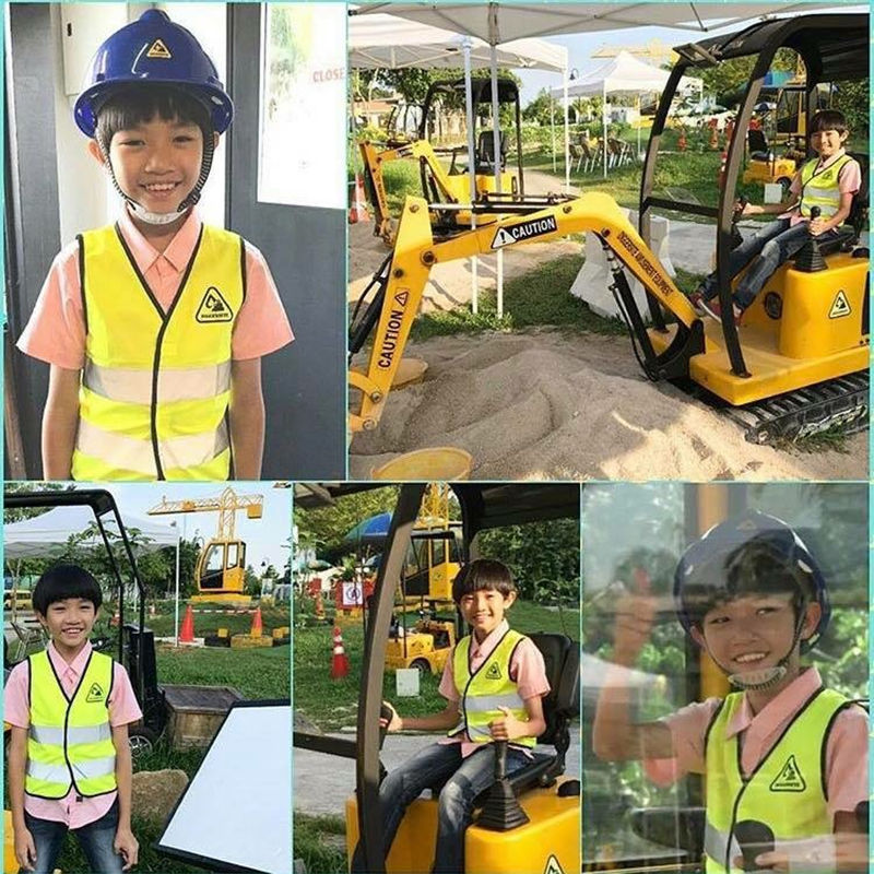 China supplier VEKAIN kids mini electric kids excavator rides! Amusement park rides kids toy games electric mini excavator