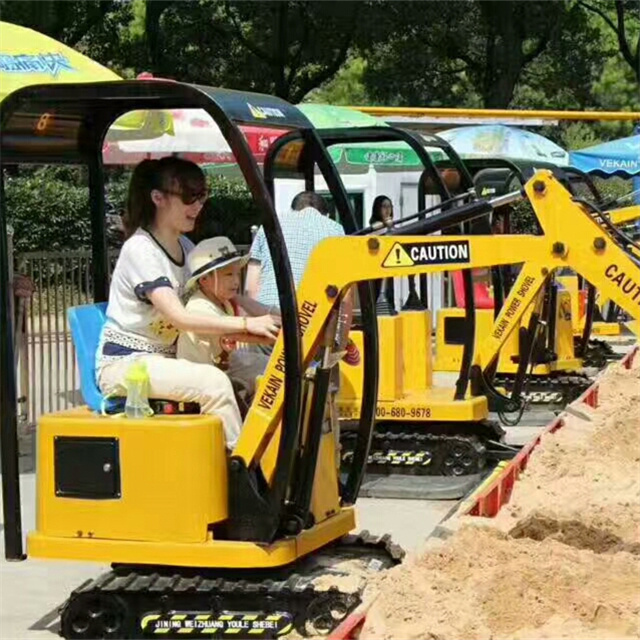 Factory Price Indoor Fiberglass Kids Ride-on Excavator Toy Remote Control Sliding Car Excavator Gift for Boys