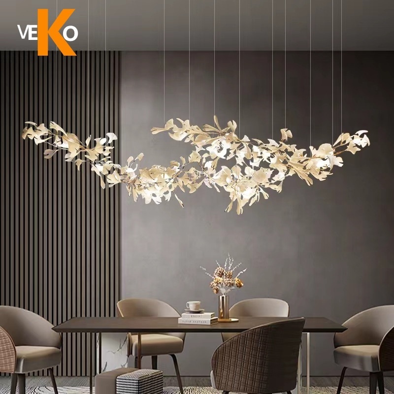 VEKO ceramic flower living room chandeliers ceiling luxury chandelier for bar hotel decorative chandelier hanging lamp