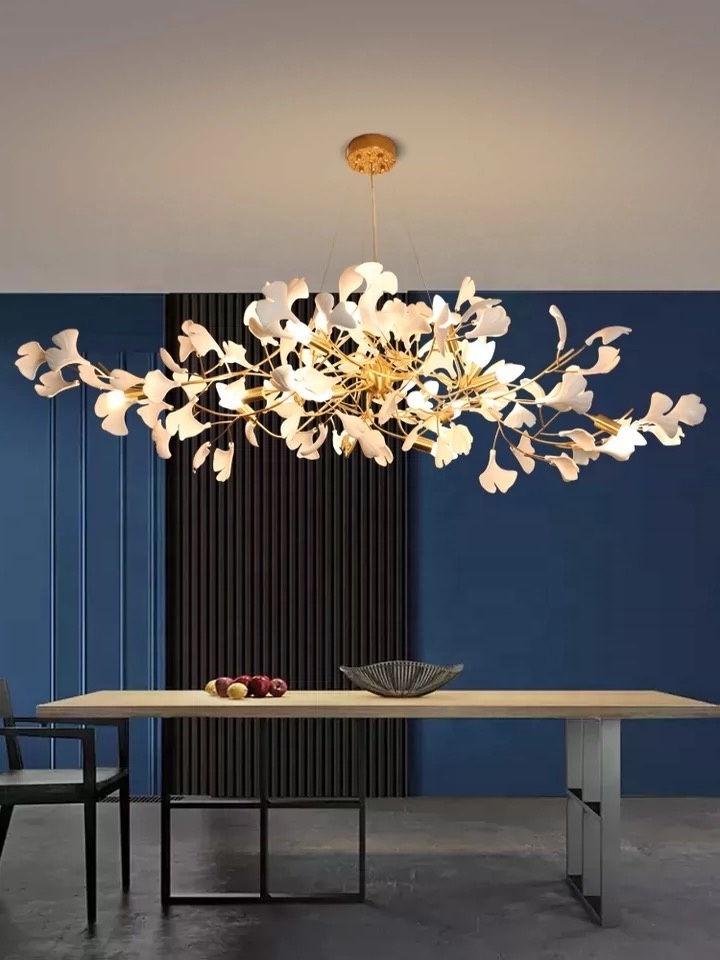 VEKO ceramic flower living room chandeliers ceiling luxury chandelier for bar hotel decorative chandelier hanging lamp