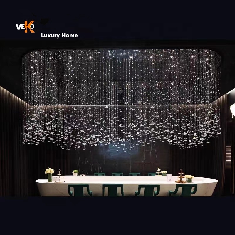 VEKO butterfly crystal chandeliers ceiling luxury chandelier modern dining room chandeliers manufacturer