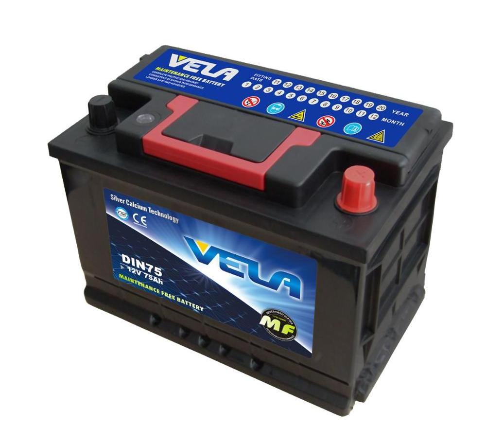 57524/ 57529 DIN 75 MF 12V 75AH Car Battery wholesale