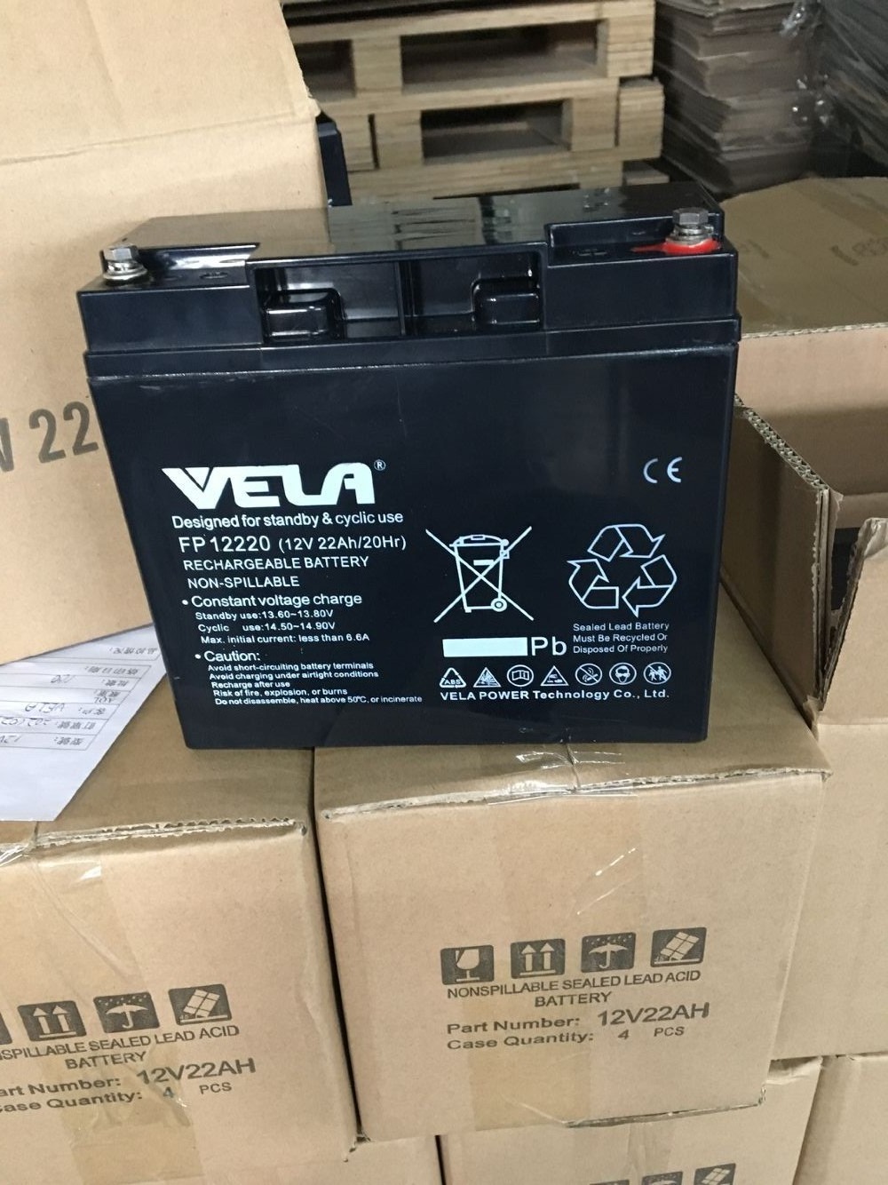 Direct sales 12V22AH elevator emergency system fire emergency battery wind energy solar lead-acid battery