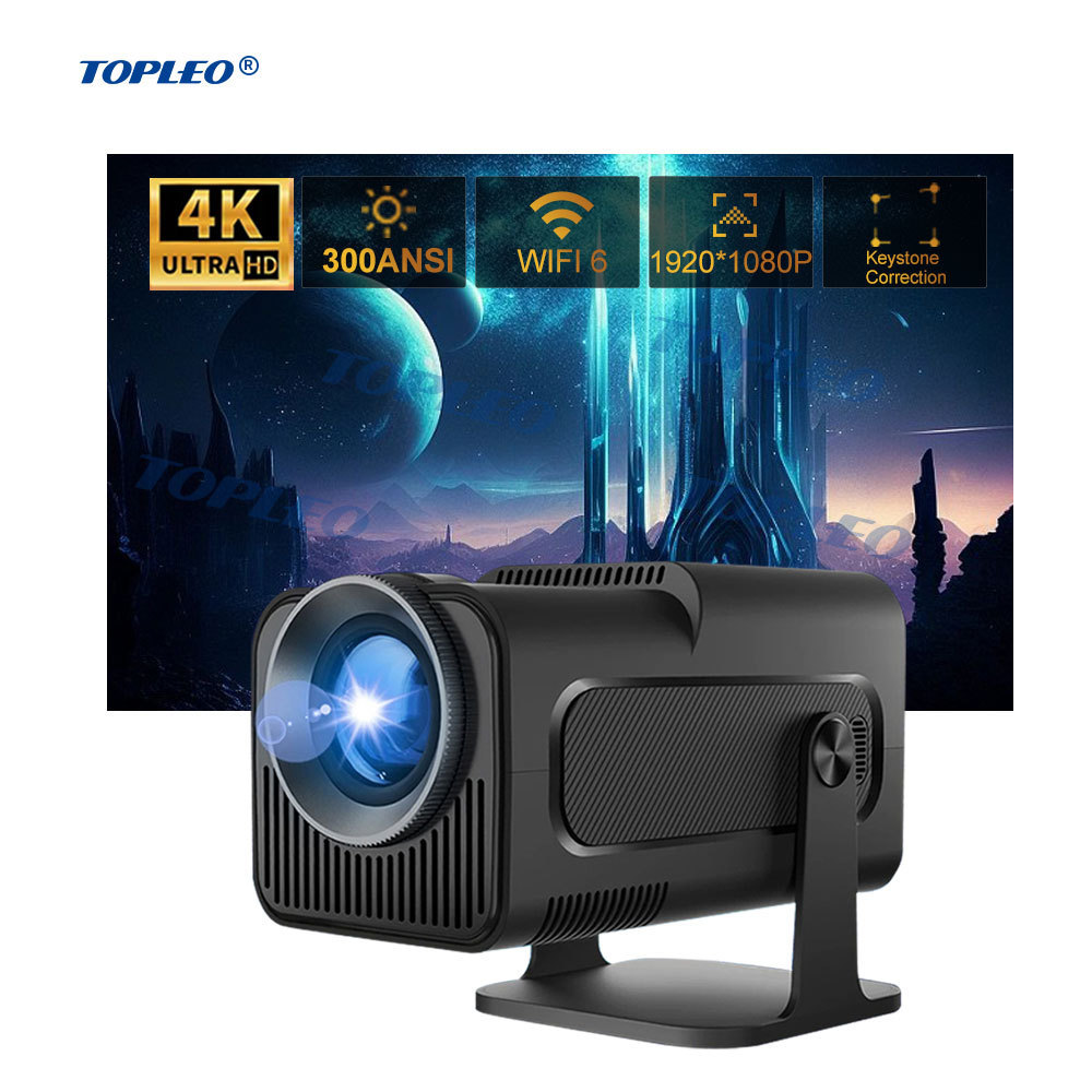 Topleo android projector full hd screen video mini LCD home Portable smart 4k 1080p android 11 hy320 Projector 1080p