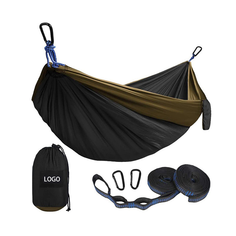 Portable Nylon Survival Travel Hammock for Hiking Travel Backpacking Beach Yard Gear