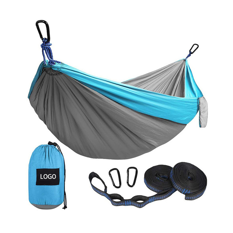 Portable Nylon Survival Travel Hammock for Hiking Travel Backpacking Beach Yard Gear