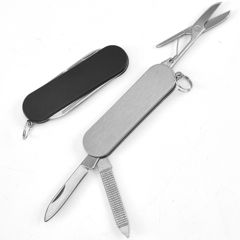 Manufacturer Custom Multifunctional Tool Stainless Steel small keychain mini Swiss knife for gifts