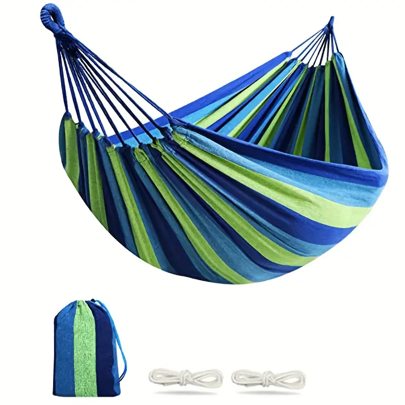 Factory Wholesale Custom Thickened Canvas Hammock Outdoor Hanging Chair Camping Swing Single Hammock