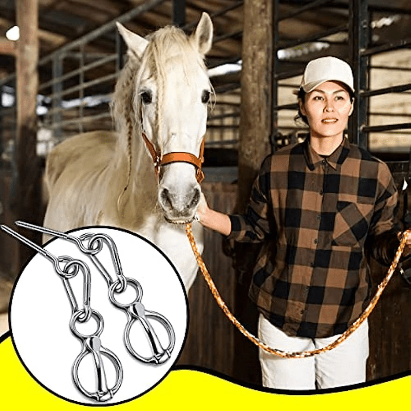 Factory Wholesales Safe And Durable Horse Tack Supplies Stainless Steel Horse Tie Ring With Eye Bolts And Snaps