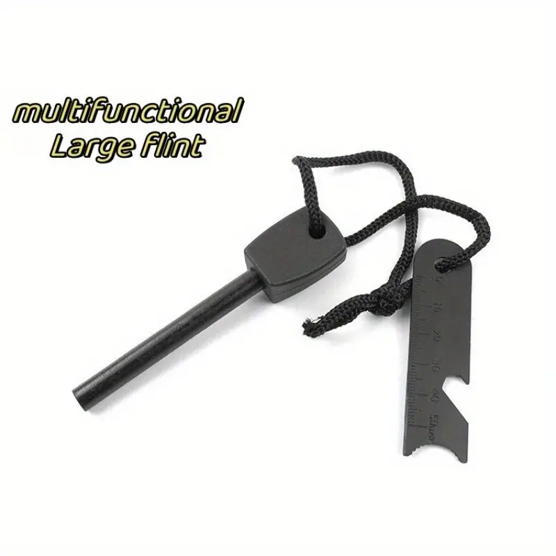 Wholesale Whistle Waterproof Flint Fire Steel Fire Starter Stick Survival Lighter for Camping Hiking Backpacking Gear