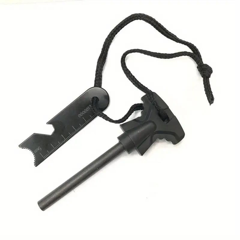 Hot Selling Multi-Tool Striker Flint Steel Fire Starter Survival Tool for Hiking and Emergency Situations with Ferro Rod