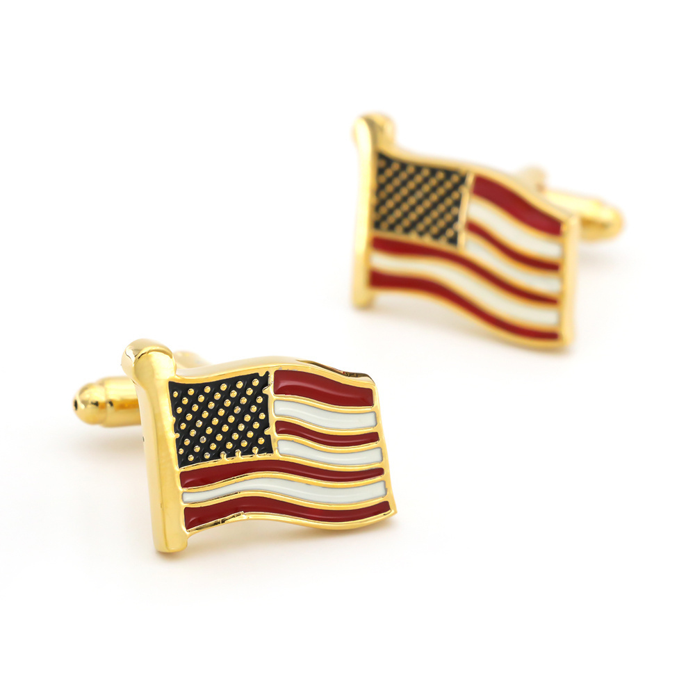 Quality Copper Material National Emblem Cuff Links Flag Design Fashion Cufflinks For Men