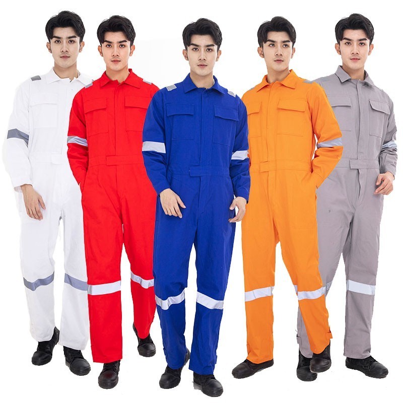 Custom Reflective Coveralls Jumpsuits Welding Car Repair Dirt-Resistant Construction Coveralls Workwear Clothing for Men