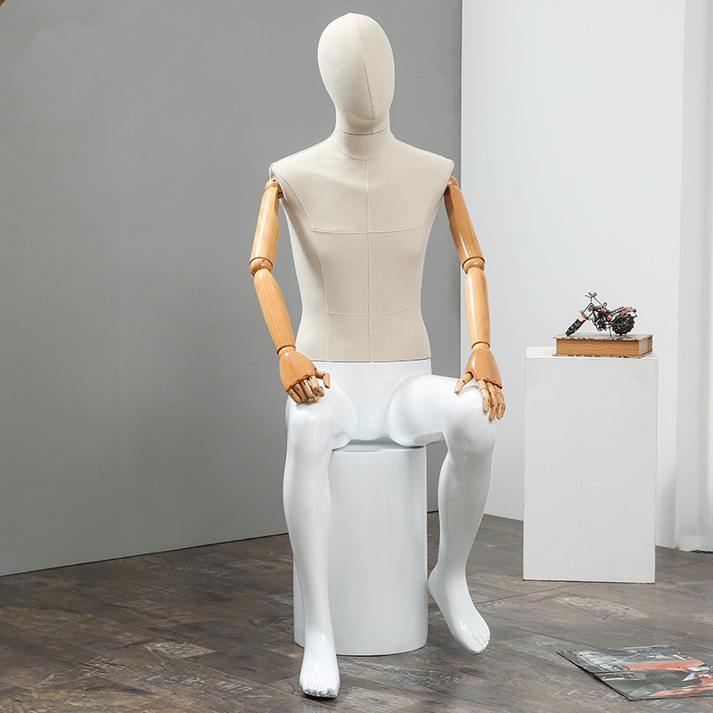 Factory Wholesale Sitting Male Clothing Mannequins Body dress form dummies display Mannequin