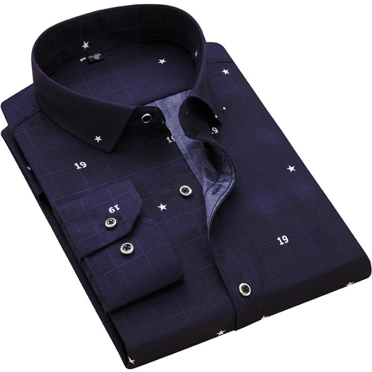 New Mens Fashion Button Down Formal Long Sleeve Plaids Check Dress Shirts