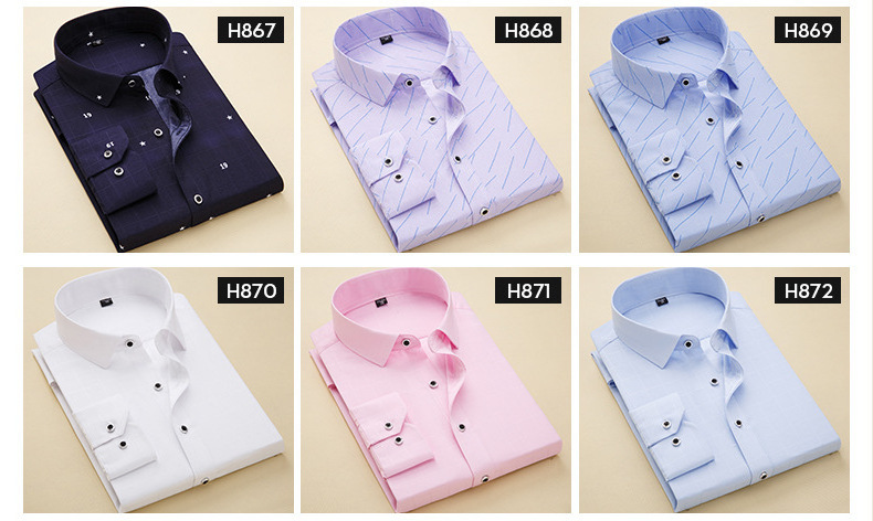 New Mens Fashion Button Down Formal Long Sleeve Plaids Check Dress Shirts