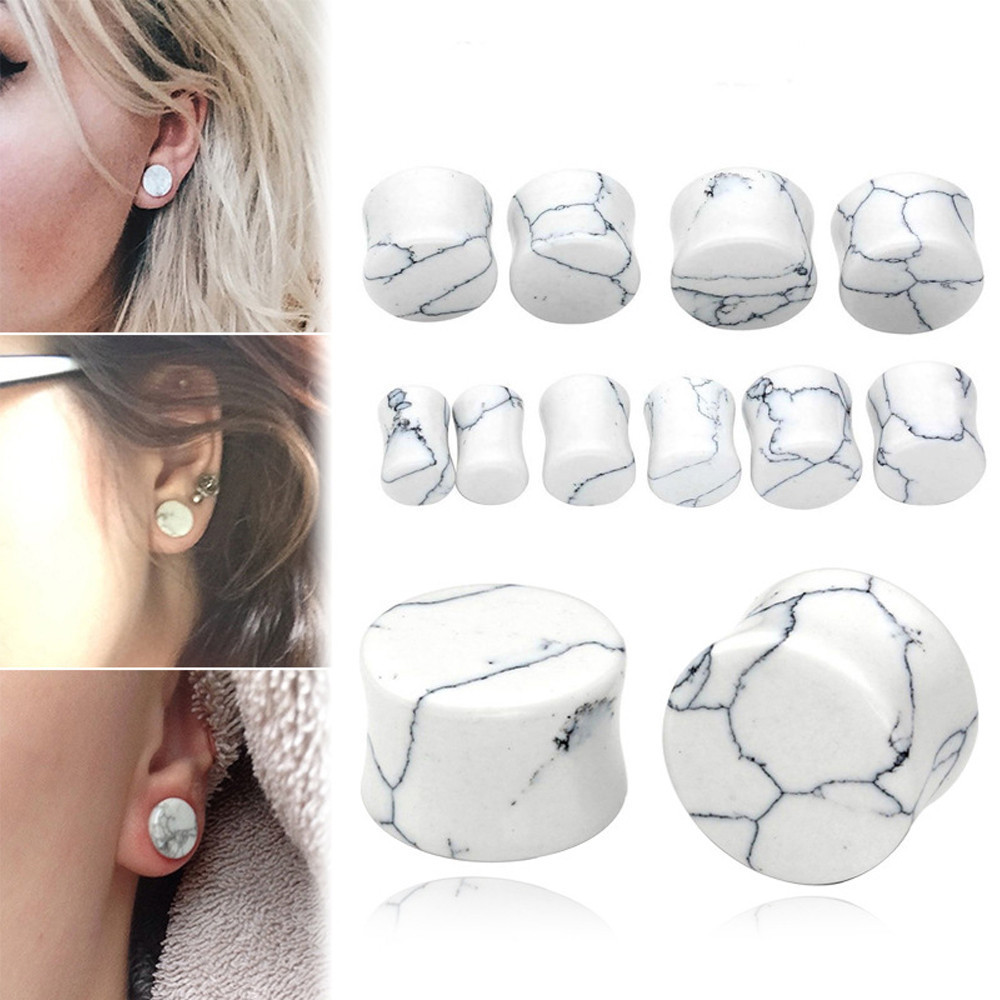 Body Piercing Jewelry Gauges Earrings Ear Plug Flesh Tunnel Piercing Expander Ear Stretcher Stone Ear Plugs