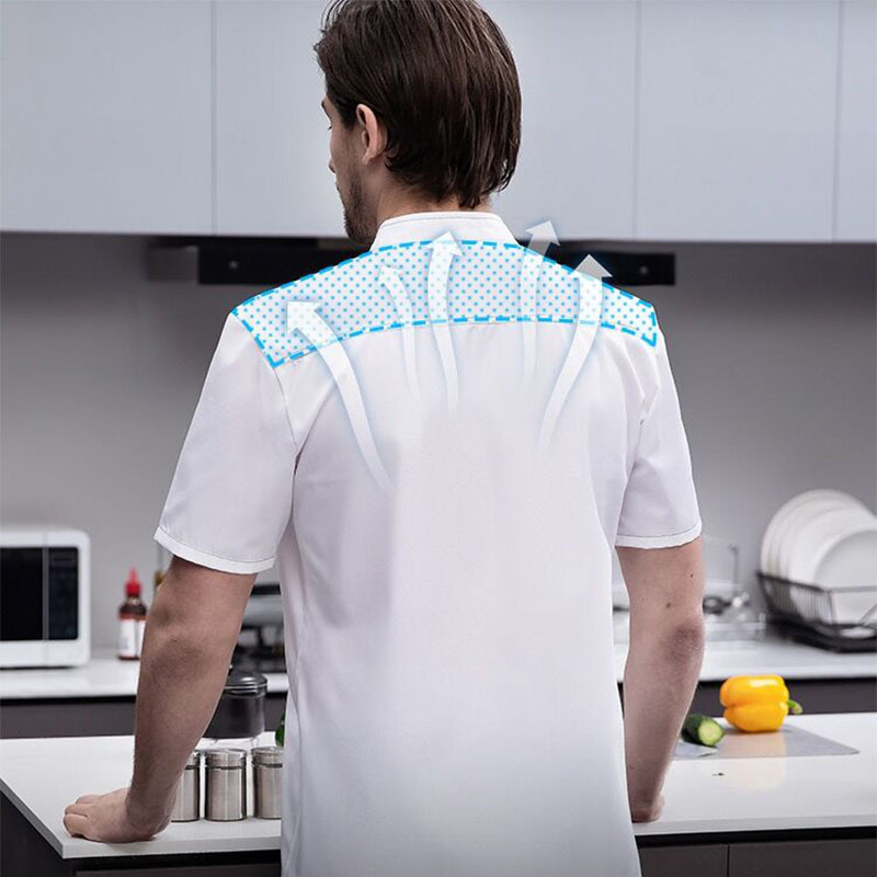 Manufacturer Custom Unisex Chef Restaurant Jacket Short Sleeve Chef Coat Men Women Kitchen Wear Waiter Bakery Uniform