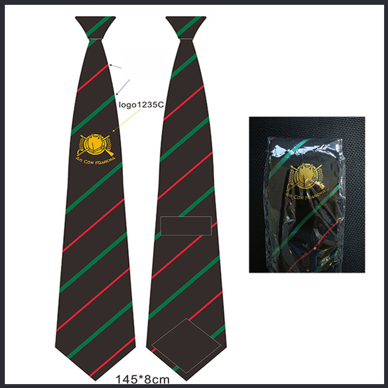 OEM Customize Corporate Company School Uniform Student Security Custom necktie Embroidered Men Logo Tie