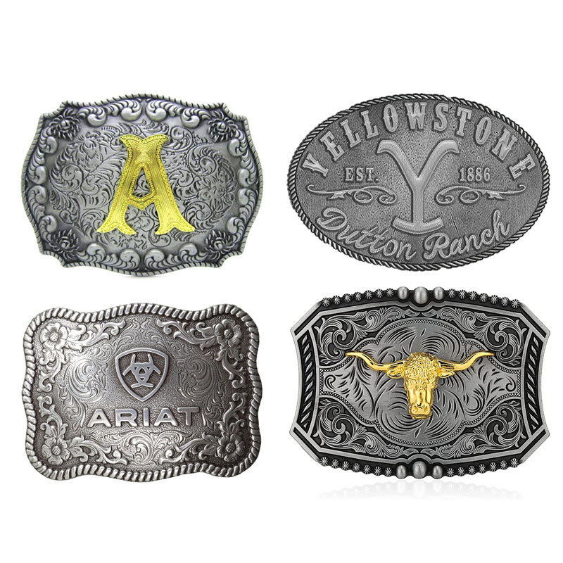 Wholesale Seat Mens Women Webbing Stainless Steel Logo Metal Brass Western Custom Belt Buckles For Men Leather Belts