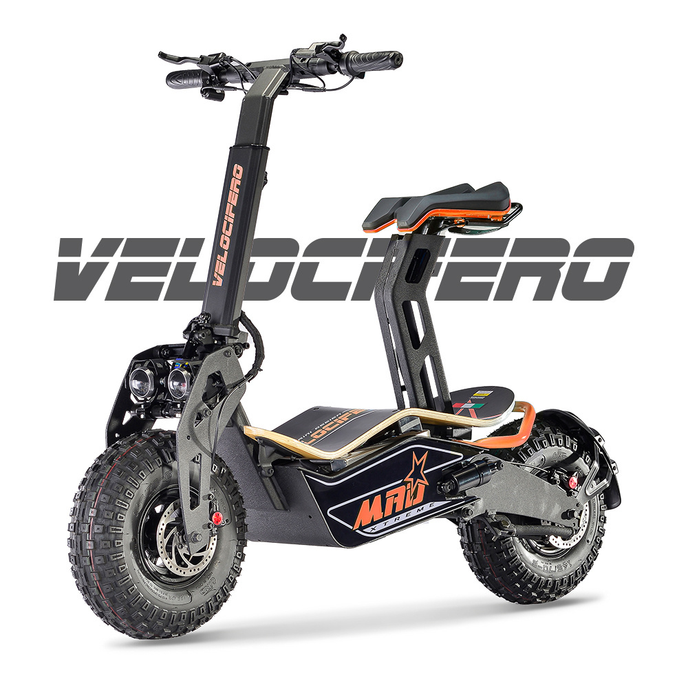 China factory Velocifero MAD electric moped off road long range big power electric scooter fat tire e scooter Italy design 2000w