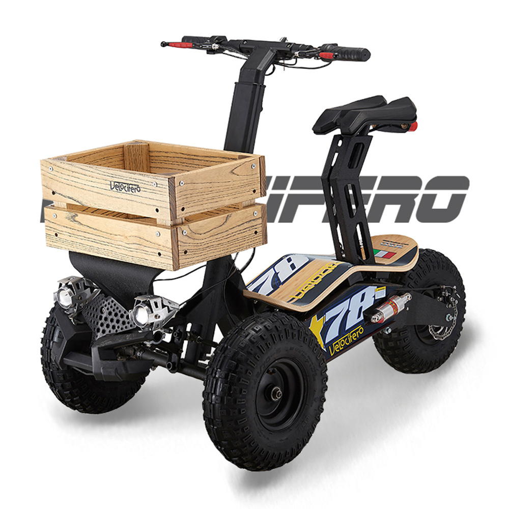 Velocifero 2000W Mad truck 3 wheels Electric Scooter 20Ah lithium brushless motor electric scooter CE EEC Kick Scooter