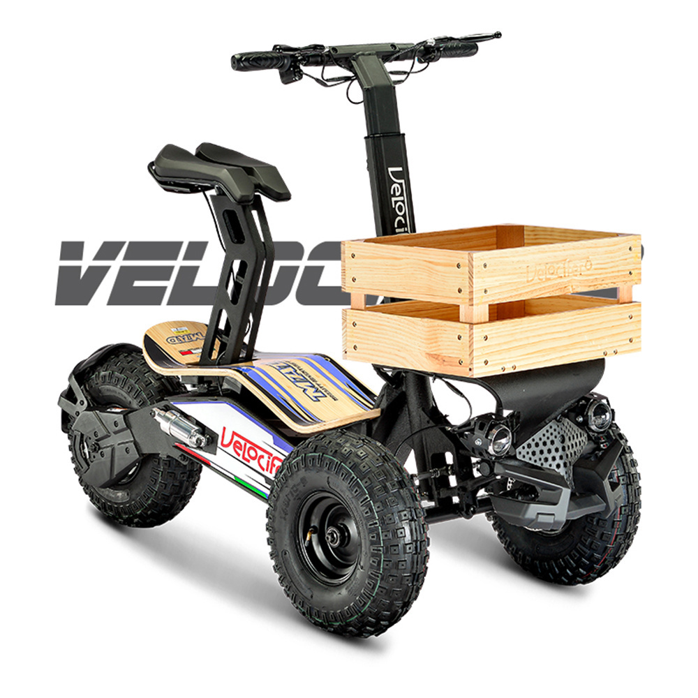 Velocifero 2000W Mad truck 3 wheels Electric Scooter 20Ah lithium brushless motor electric scooter CE EEC Kick Scooter