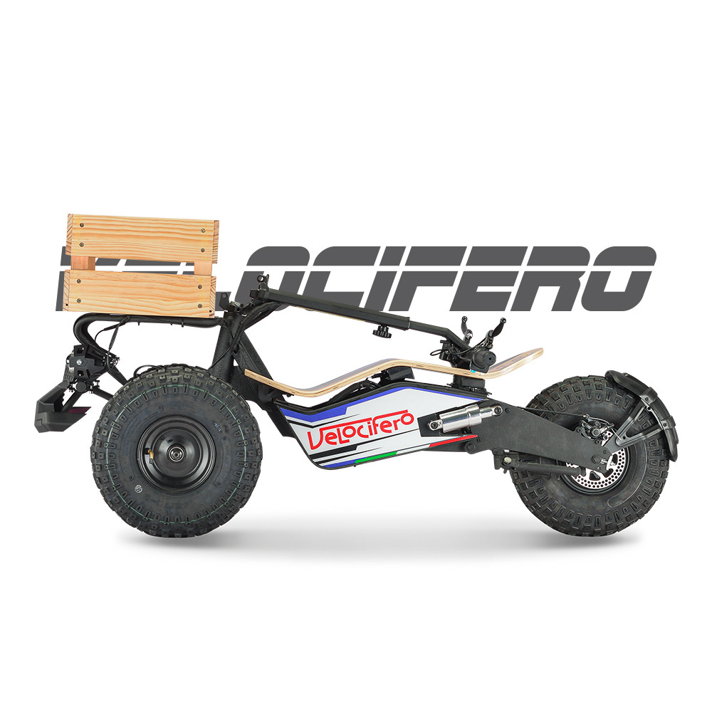 EEC 2000W Velocifero 3 Wheel Mad Truck 20Ah Pizza Delivery Electric Scooter With Front Storage Rack