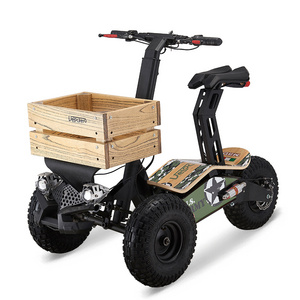 Velocifero Fat tire  foldable Detachable seat 3 wheels Fat tire electric scooter 2000W  motor EEC