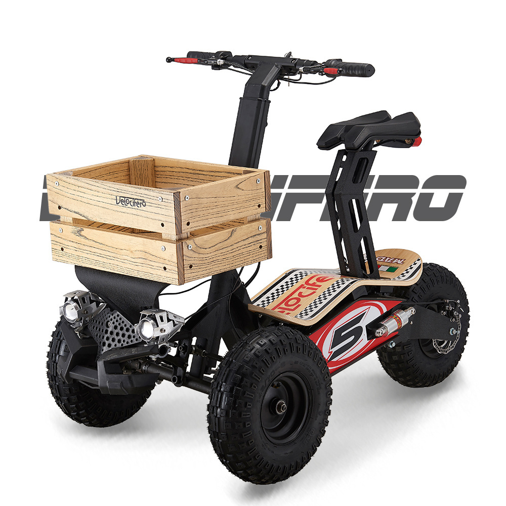 EEC 2000W Velocifero 3 Wheel Mad Truck 20Ah Pizza Delivery Electric Scooter With Front Storage Rack