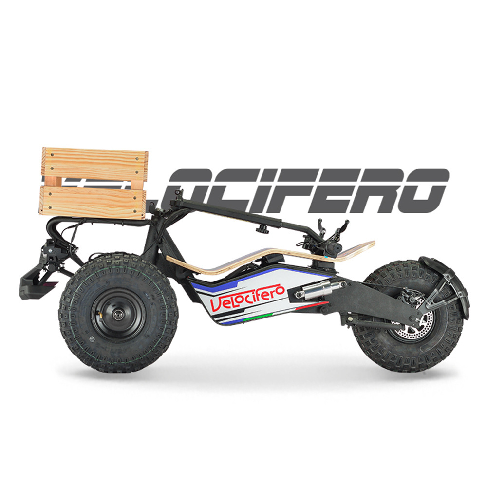 Italy design Velocifero MAD TRUCK off road e scooter golf 2000W 60V 20Ah 3 wheel Electric scooter with trailer EEC CE for Adult