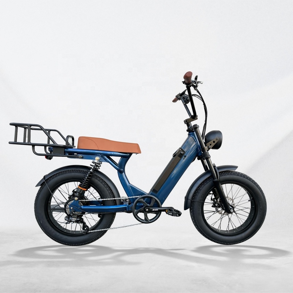 2024 new model ebike 750w hot sell fat ebike 4.0 moped style popular in USA market banana seat ebike