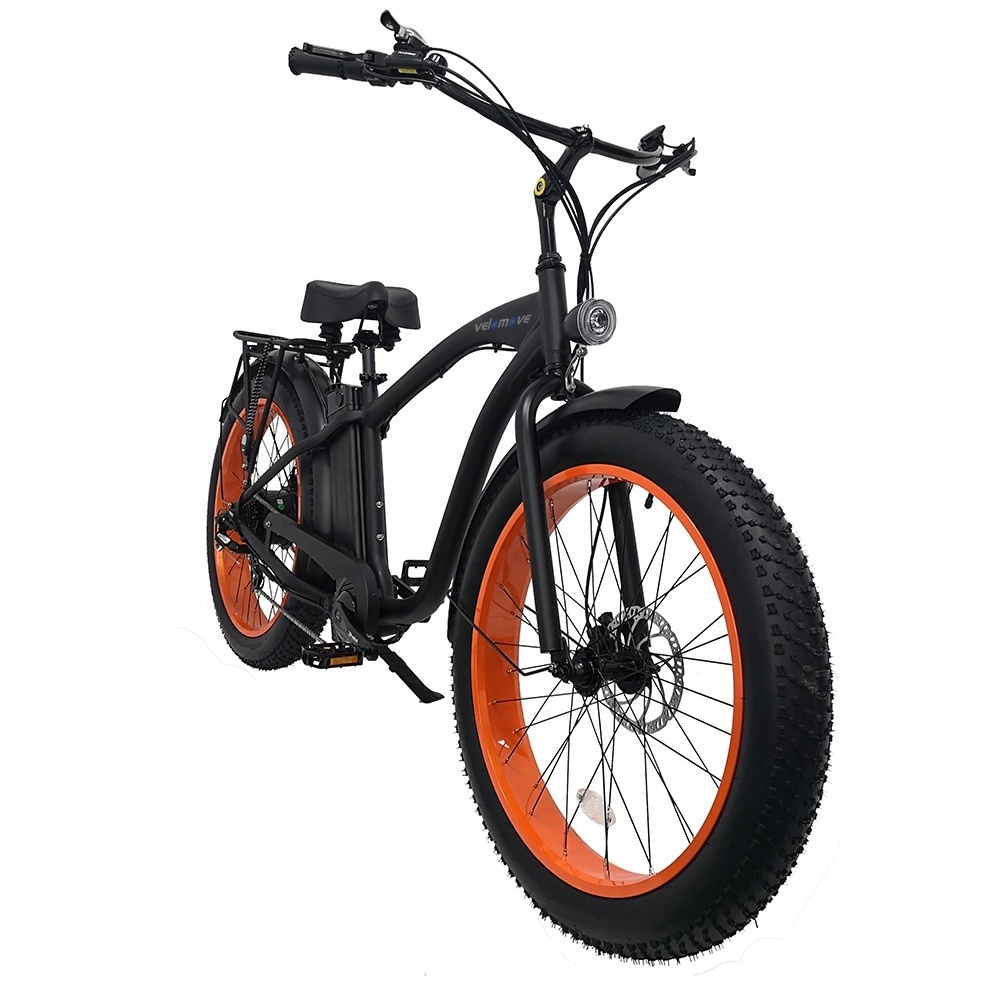 2022 Mountain Beach Cruiser 4.0 inch Fat Tire 48V 500W Electric Bike Wholesaler Aluminum Alloy Fat Tire 750W Ebike