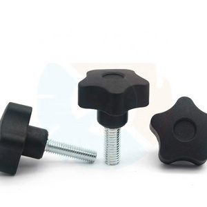 m6 thread plastic star grip knob, machine lobe knob